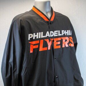 Philadelphia Flyers Black Mesh Block Coaches Full-Snap Jacket Men's Size XL